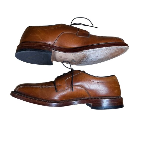 Allen Edmonds Hillcrest Tan Derby Leather Dress Shoes Size 9.5B